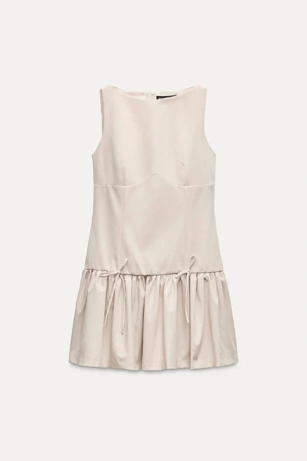 Florence Bow Ruffle Mini Dress