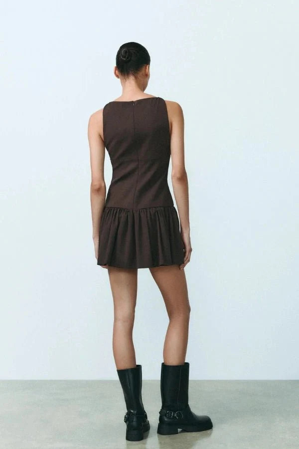 Florence Bow Ruffle Mini Dress