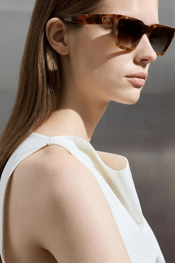 Melissa Tortoiseshell Angular Sunglasses