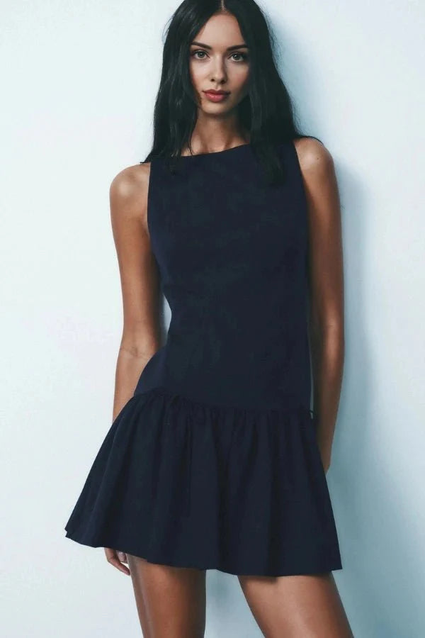 Florence Bow Ruffle Mini Dress