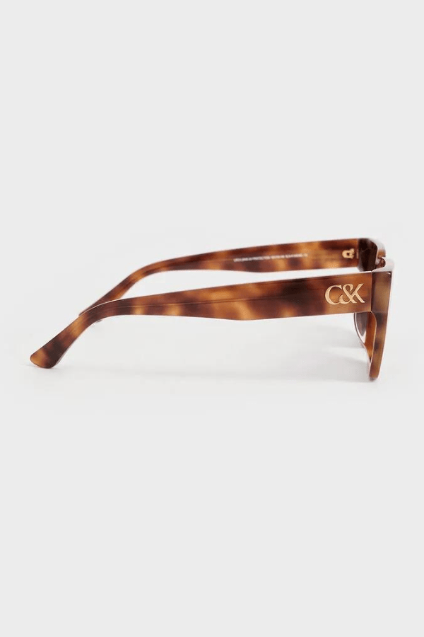 Melissa Tortoiseshell Angular Sunglasses