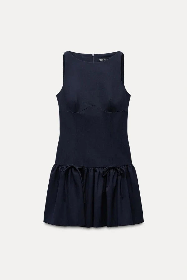 Florence Bow Ruffle Mini Dress