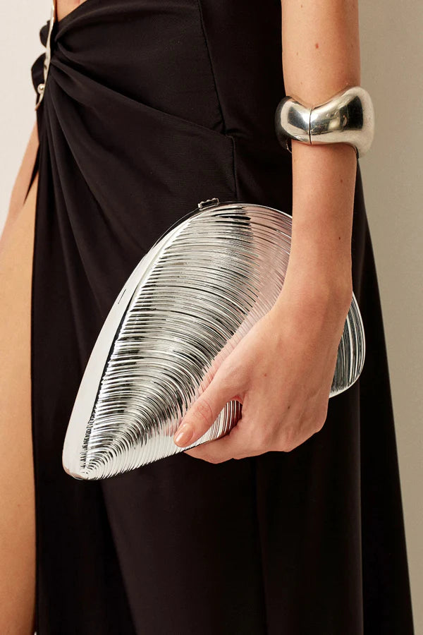 Ameera Metallic Shell Clutch