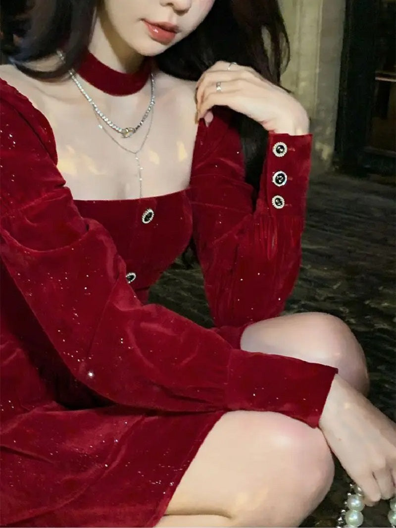 Deana Robe en velours