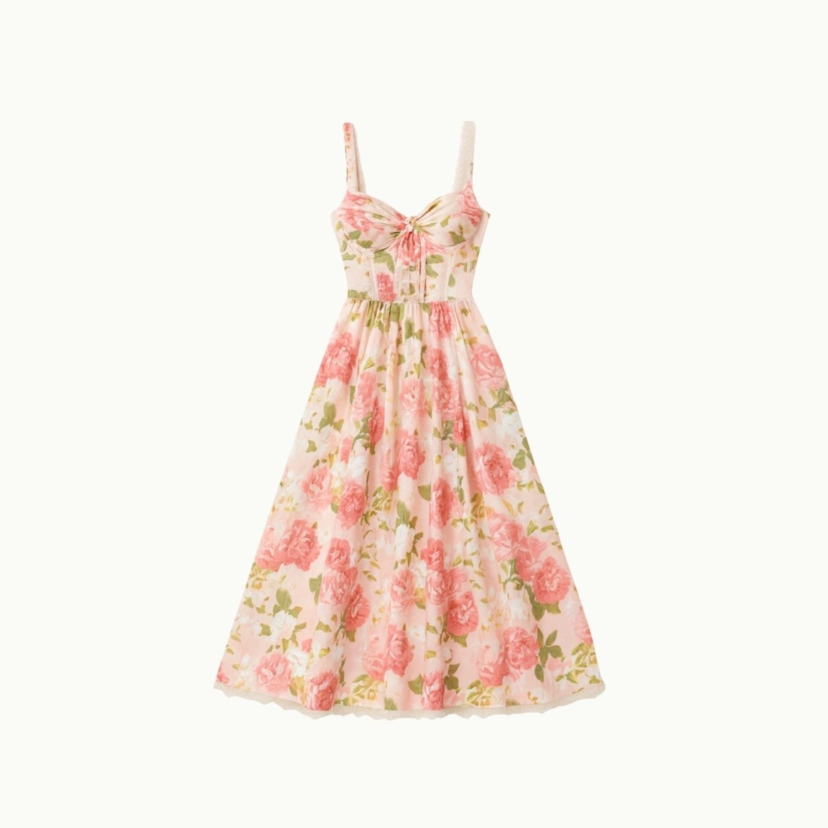 Pink kouvr Floral dress on a white background