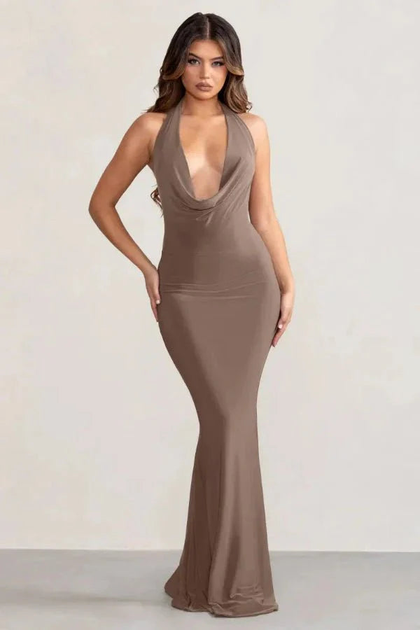 sculpting silhouette," "figure-flattering," "event dressing," and "minimalist elegance