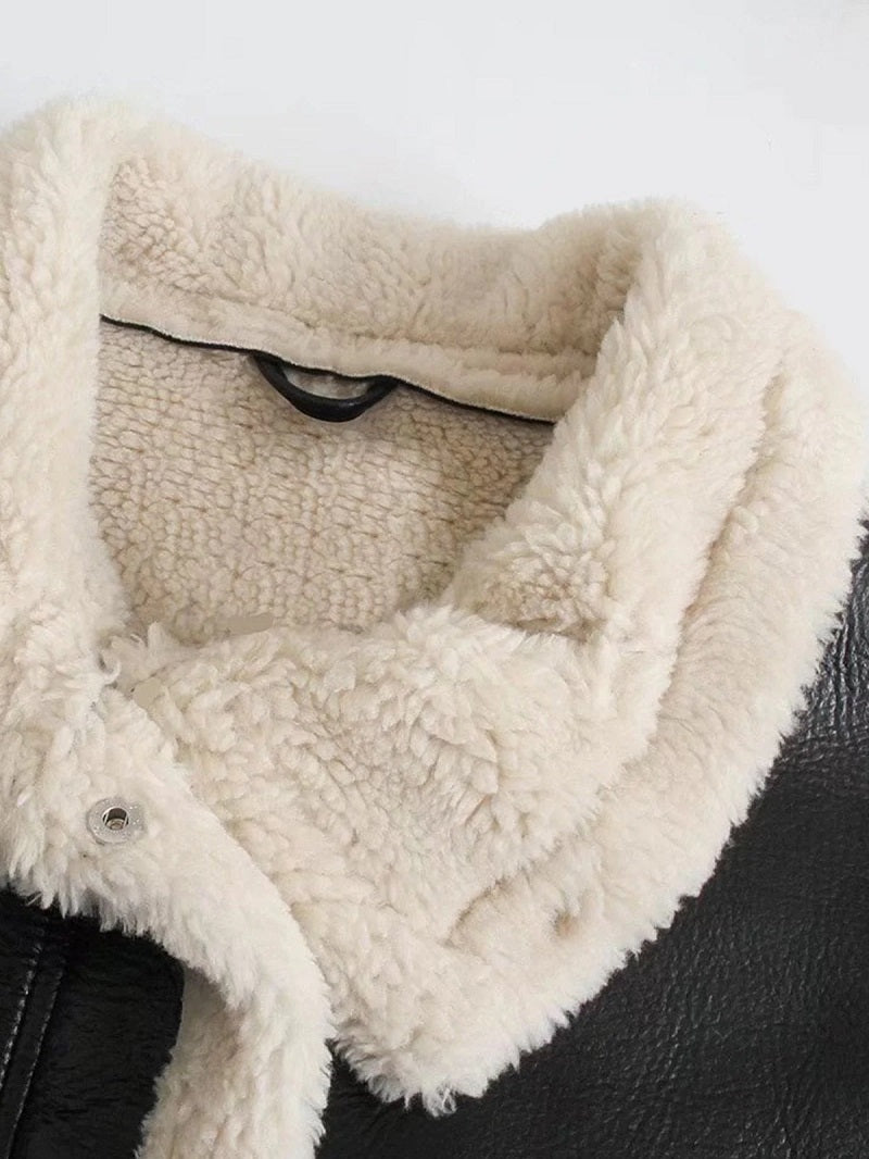 Lyka Veste en cuir