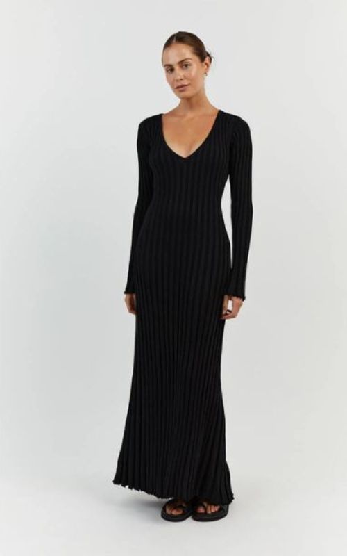 Robe en maille cerise