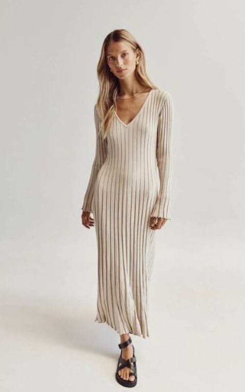 Robe en maille cerise