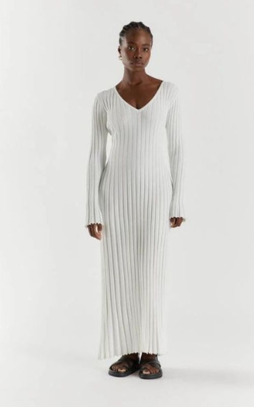 Robe en maille cerise