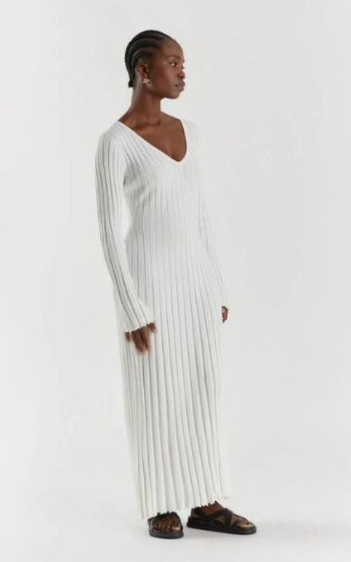 Robe en maille cerise