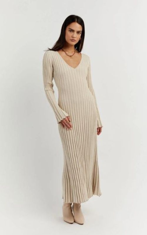 Robe en maille cerise