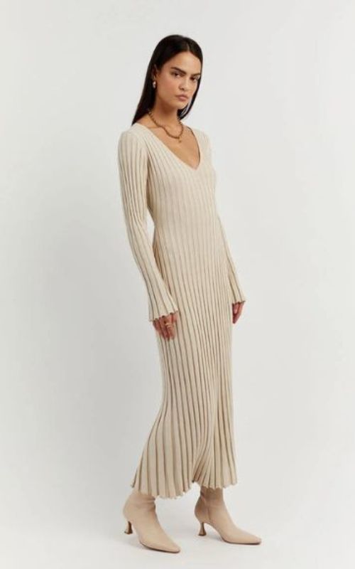 Robe en maille cerise