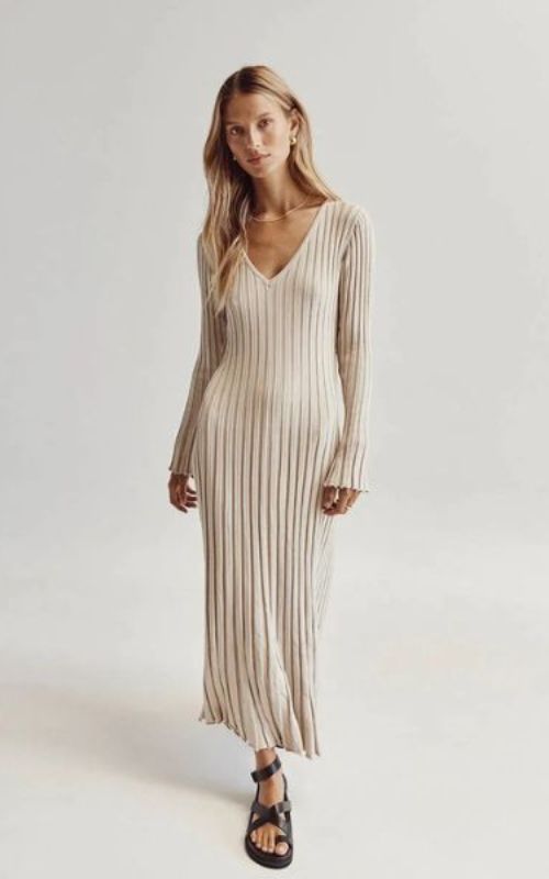 Robe en maille cerise