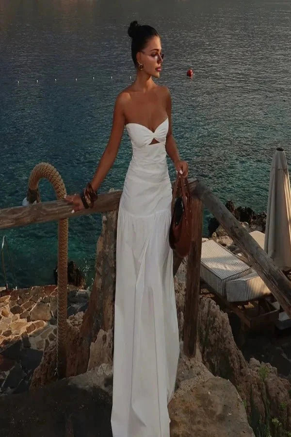 Linda Breasted Hollowed Maxi Dress
