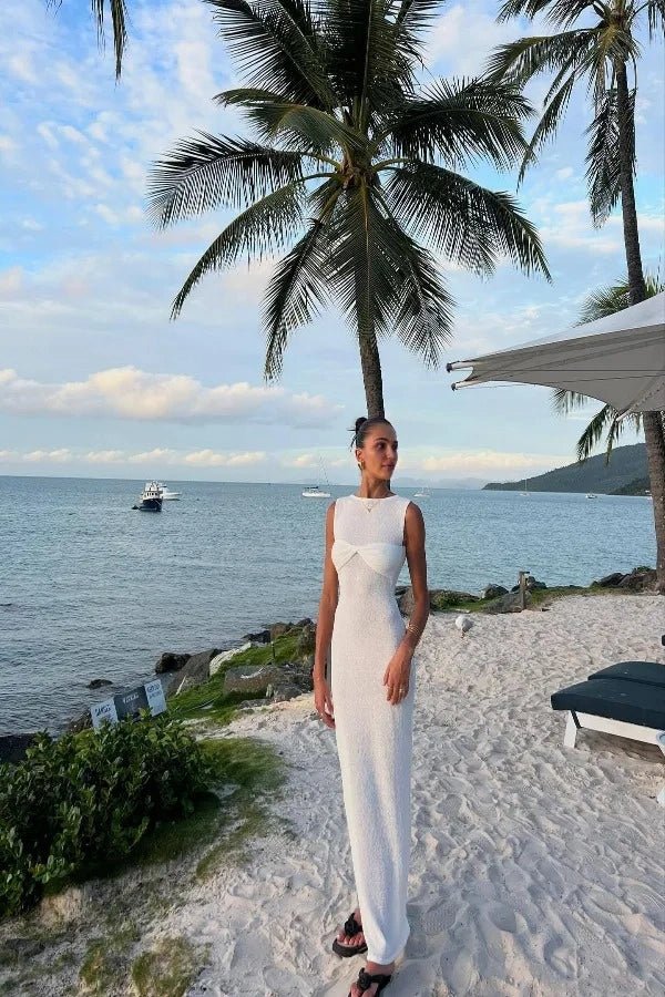 Mika Round Neck Knitted Maxi Dress