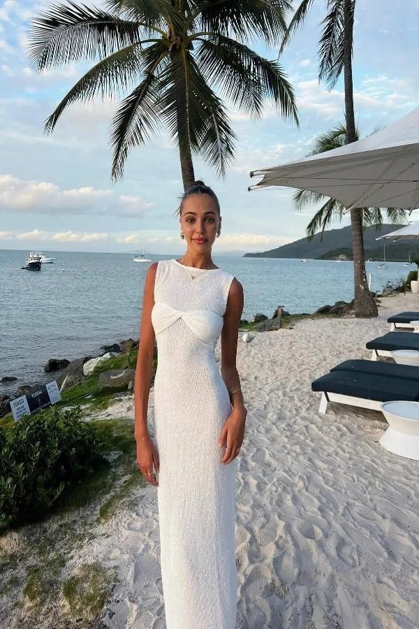 Mika Round Neck Knitted Maxi Dress