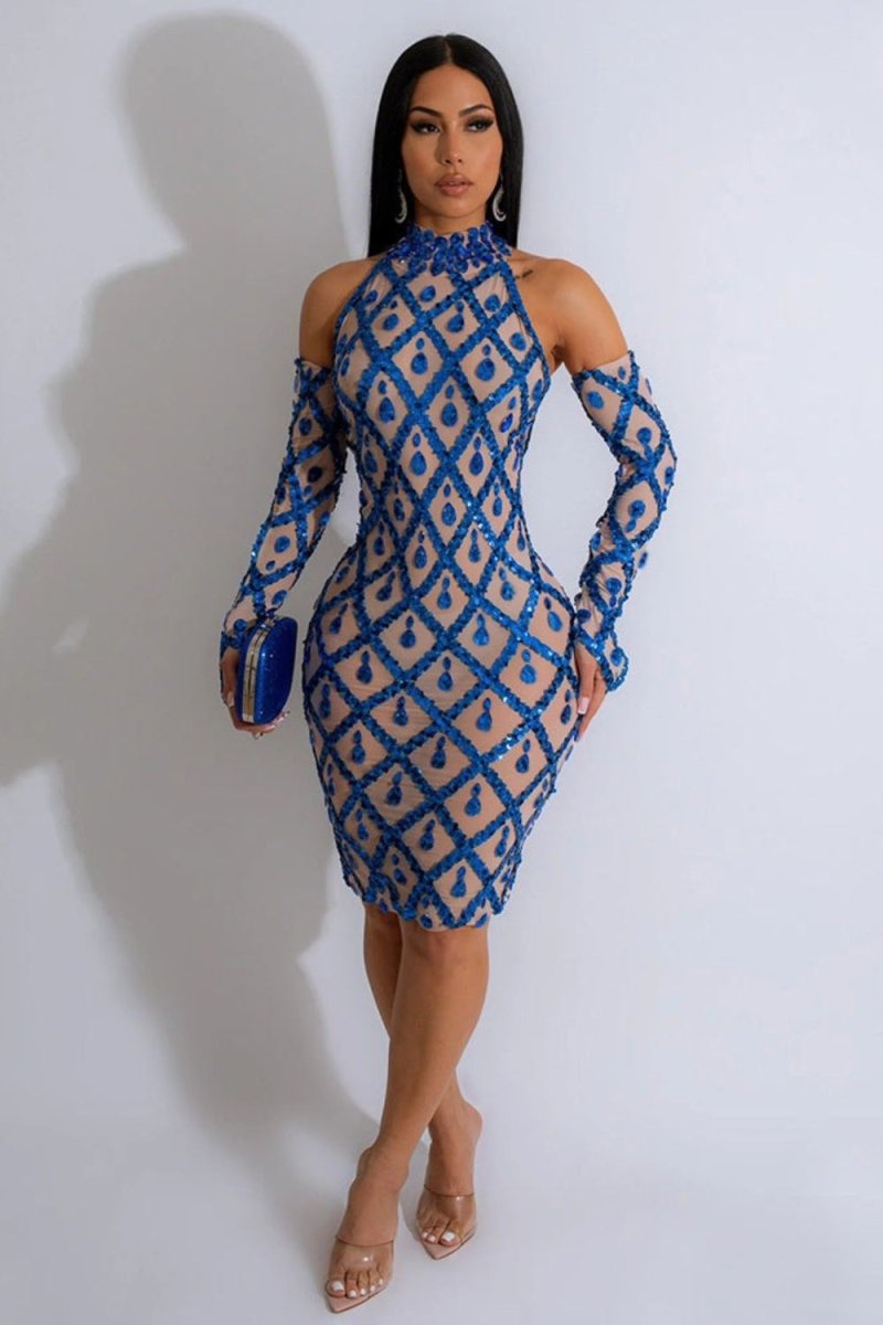 cold shoulder evening gown,sheer embellished dress