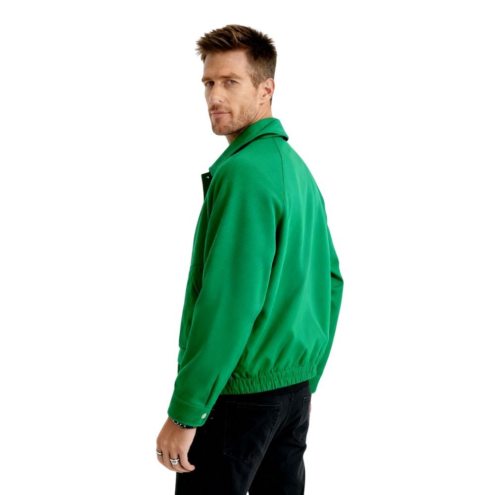 Model wearing the Kouvr Fashion Aiken corduroy shacket in green