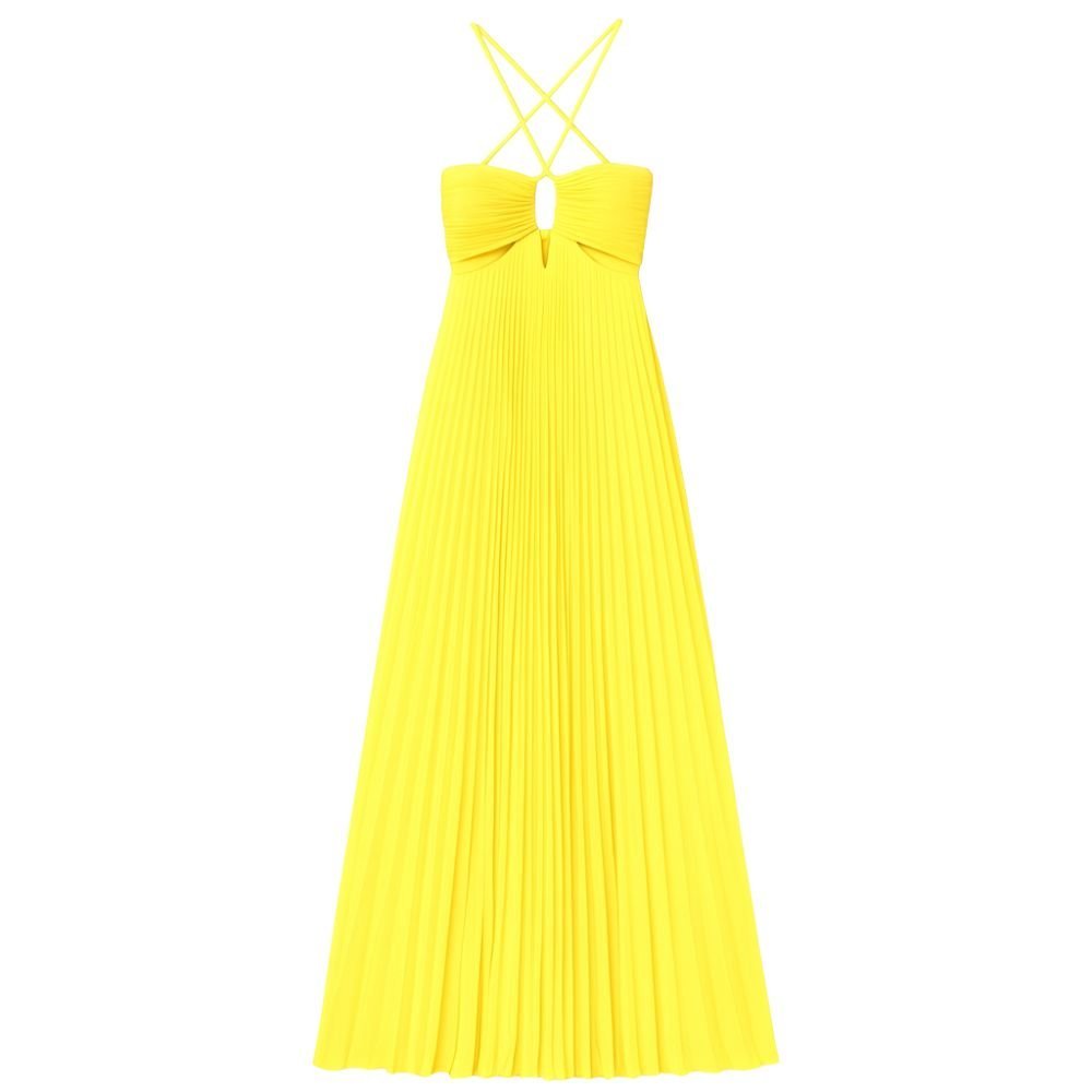 Kouvr Pleated Halter Maxi Dress Back View