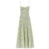 Light green Kouvr dress with floral pattern on a white background