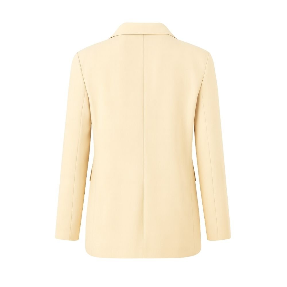 capsule wardrobe essential," "neutral tailored jacket," "investment piece," "business casual attire," "smart casual layering piece," "year-round jacket