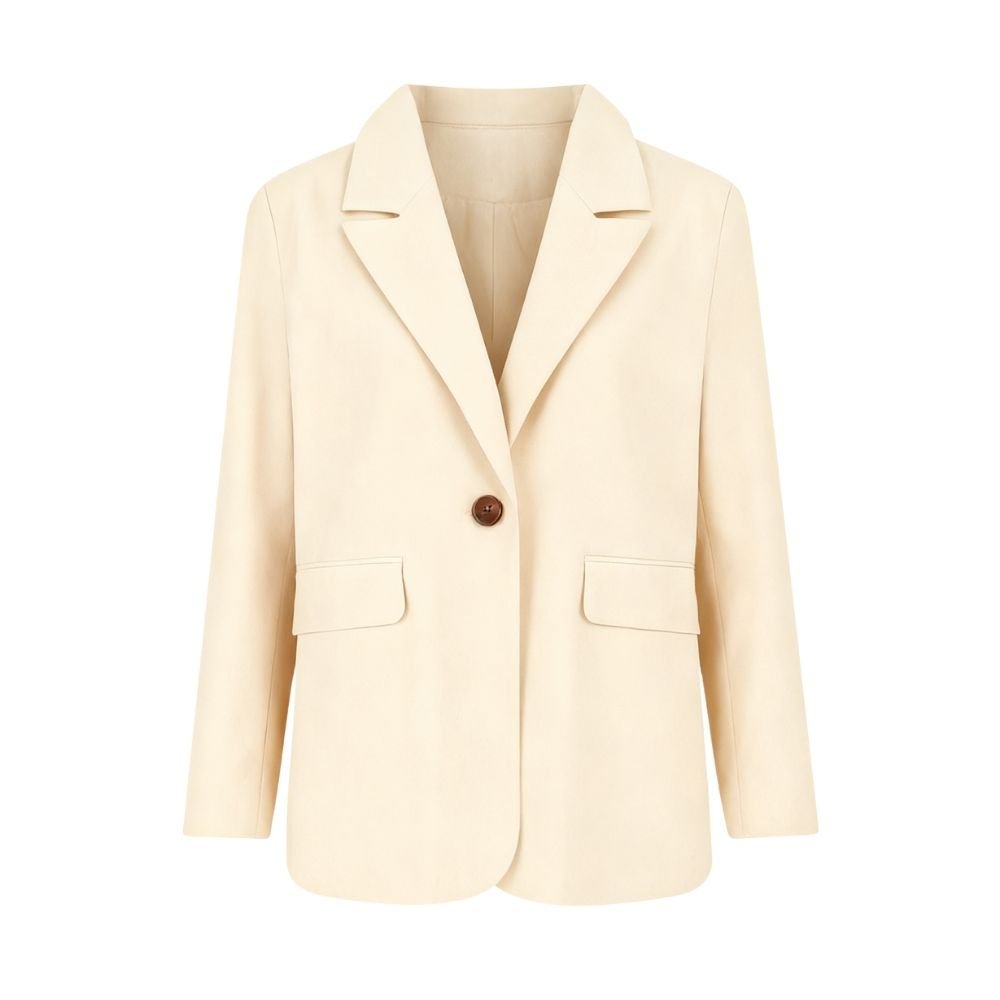 capsule wardrobe essential," "neutral tailored jacket," "investment piece," "business casual attire," "smart casual layering piece," "year-round jacket