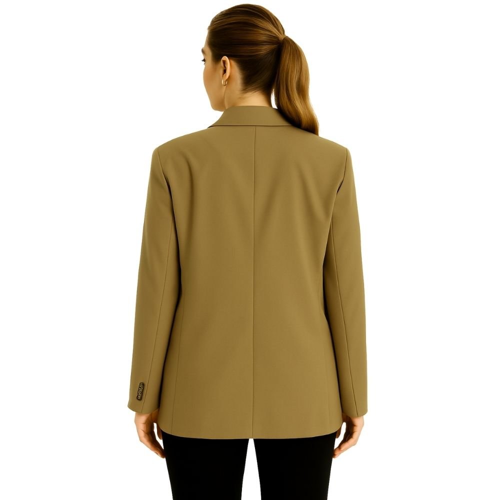 capsule wardrobe essential," "neutral tailored jacket," "investment piece," "business casual attire," "smart casual layering piece," "year-round jacket