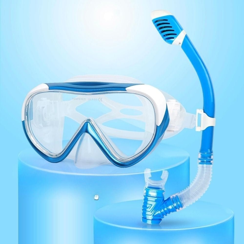 anti-leak," "panoramic view," "ocean exploration," "pool swimming," "beach vacation essential," "comfortable fit," and "easy breathing