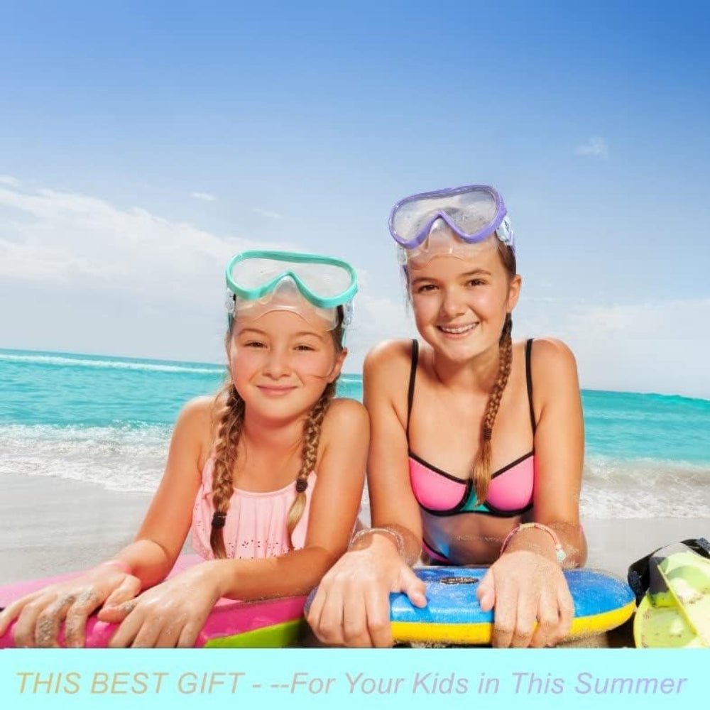 anti-leak," "panoramic view," "ocean exploration," "pool swimming," "beach vacation essential," "comfortable fit," and "easy breathing