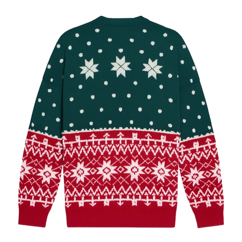 nordic knit jumper, fair isle christmas pullover, premium ugly christmas sweater, comfortable holiday knitwear, soft christmas sweater