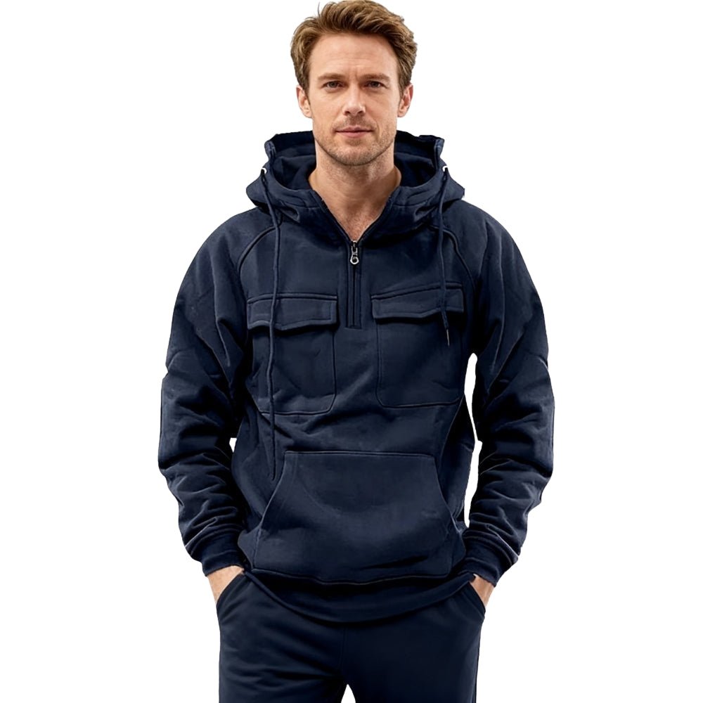 elevated loungewear," "gorpcore aesthetic," "functional layering piece," "structured silhouette," "utilitarian design," and "all-season essential