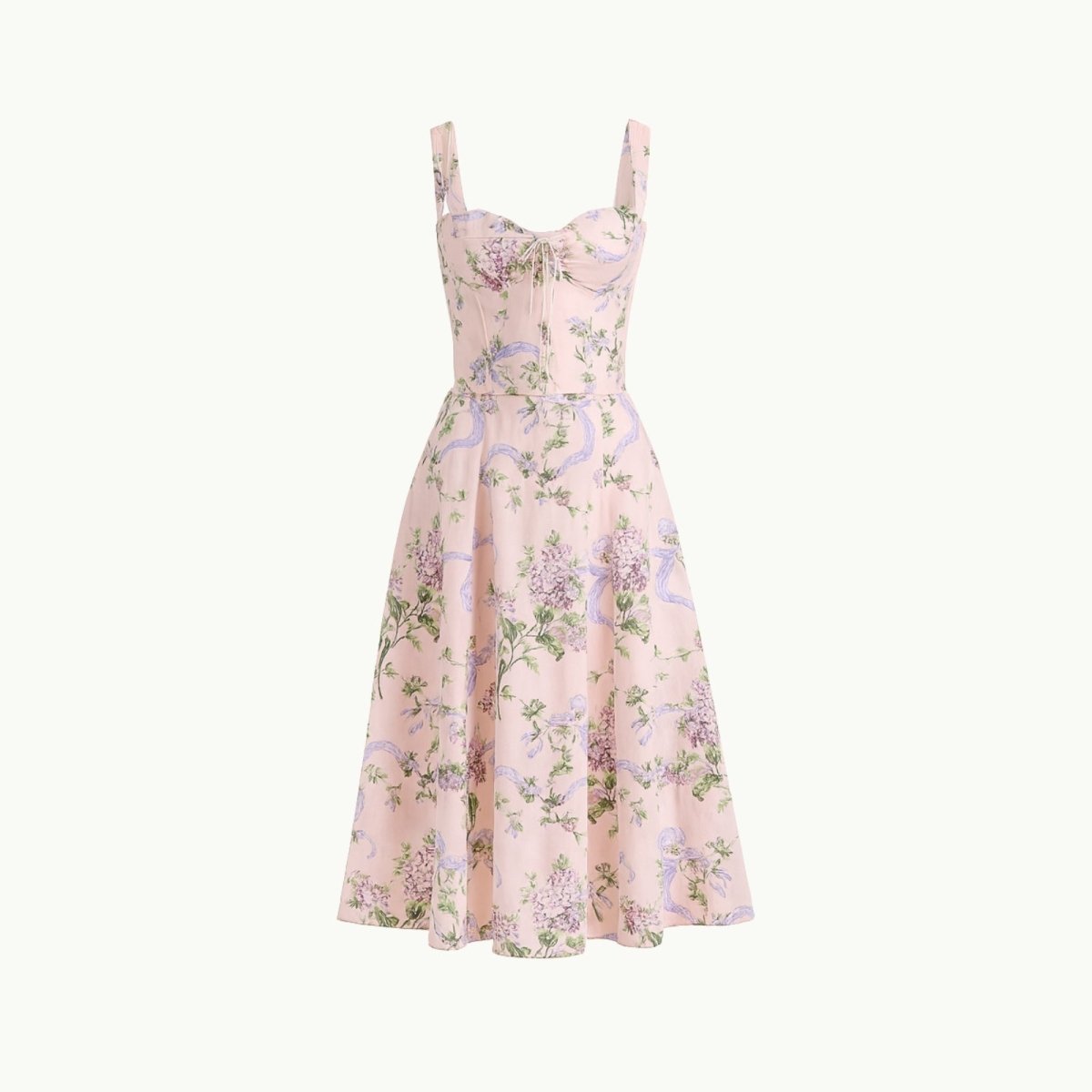 Pink Floral dress on a white background