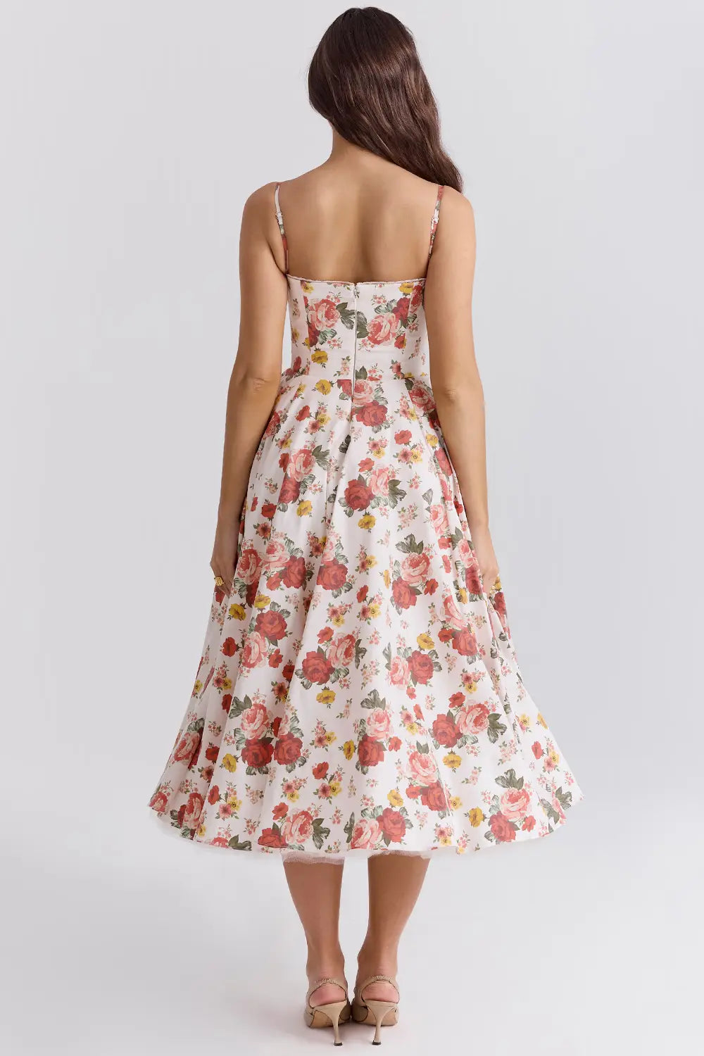 rockabilly," "A-line silhouette," "full circle skirt," "bustier top," "romantic attire.