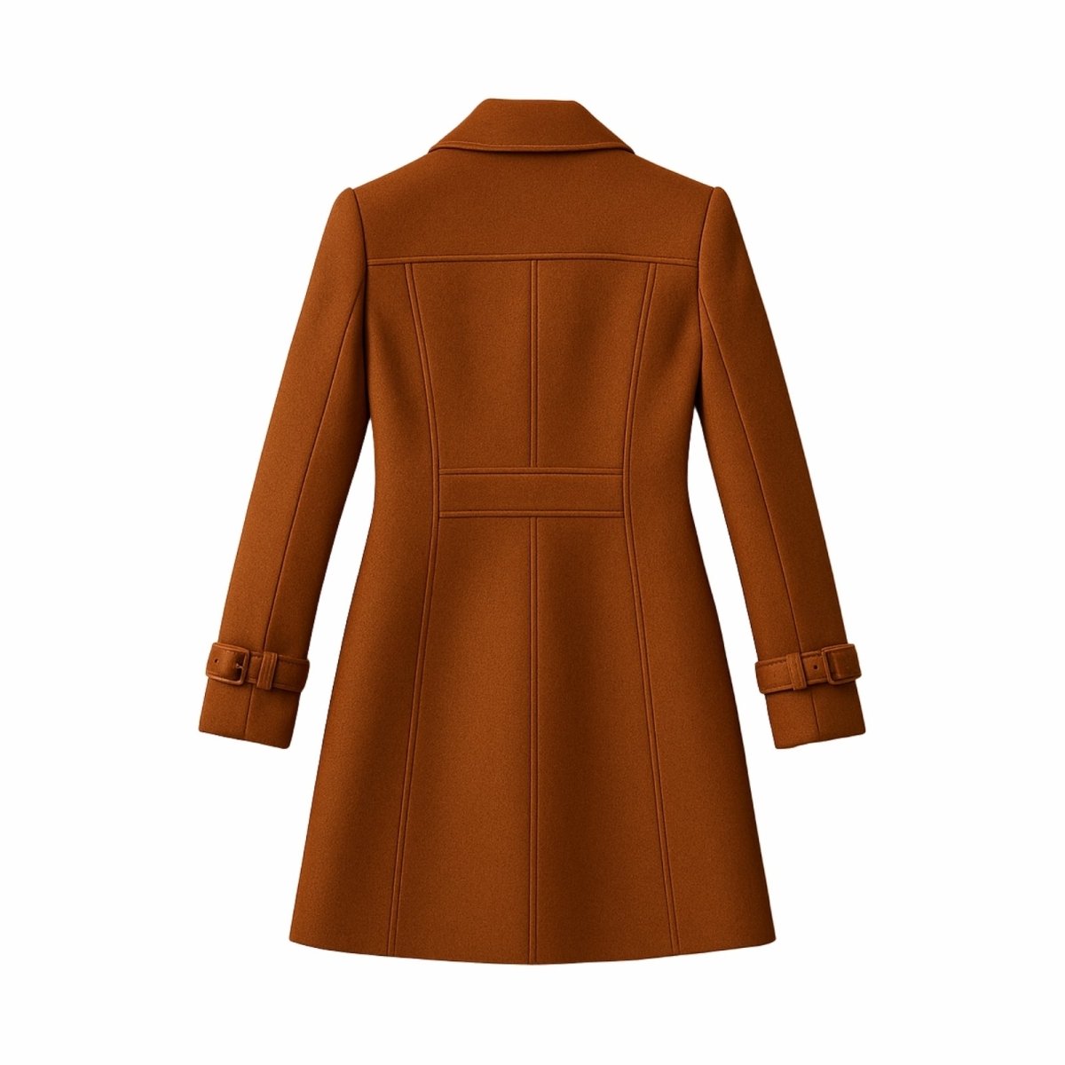 Camel Kouvr coat on a white background