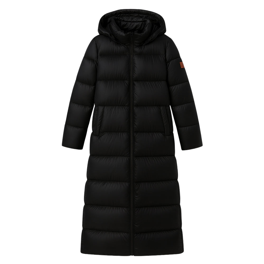 down-filled parka", "insulated winter overcoat", "high-shine winter coat", "quilted jacket", "cocoon coat", and "all-weather essential