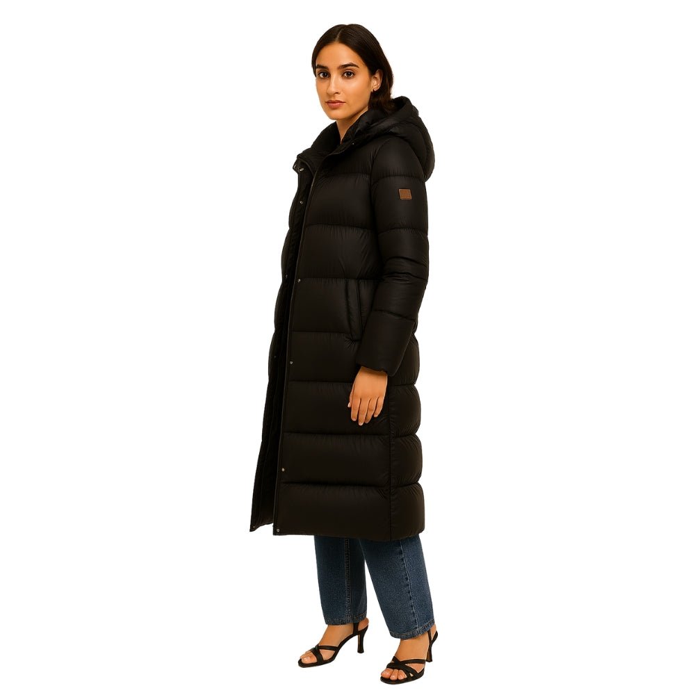 down-filled parka", "insulated winter overcoat", "high-shine winter coat", "quilted jacket", "cocoon coat", and "all-weather essential