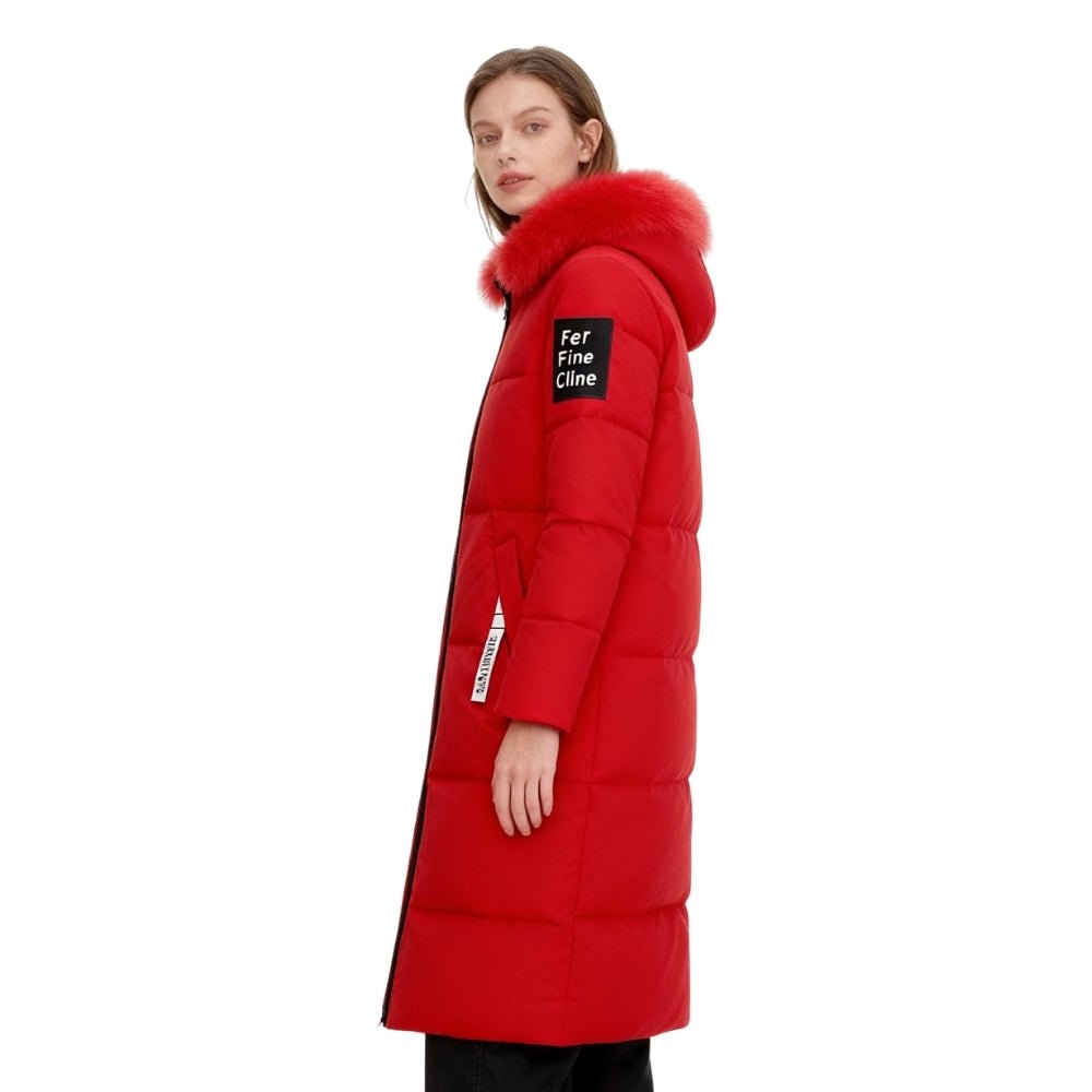 insulated outerwear, cold weather essential, stylish winter jacket, padded coat, statement outerwear, designer parka, warm hooded coat.