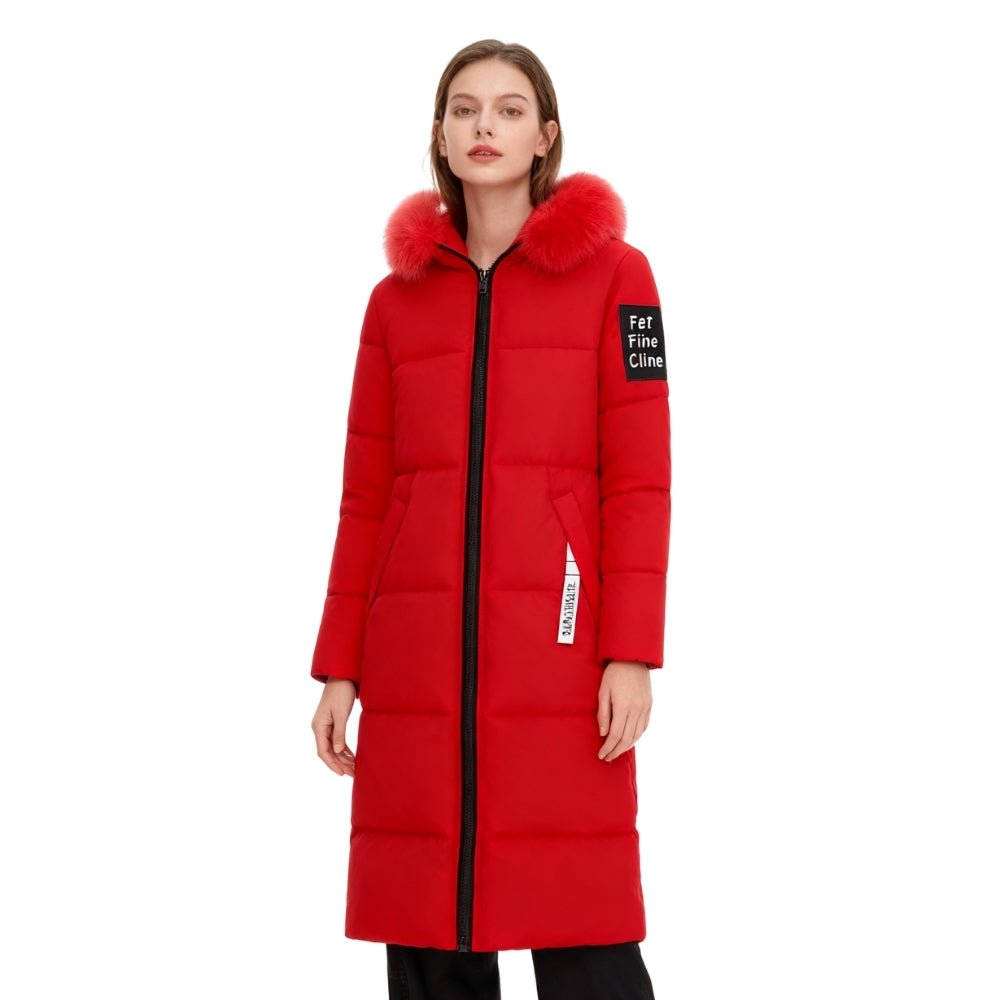 insulated outerwear, cold weather essential, stylish winter jacket, padded coat, statement outerwear, designer parka, warm hooded coat.