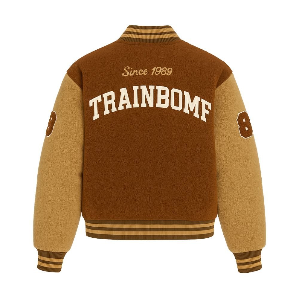 vintage college jacket, ivy league style, fall statement jacket, chenille patch jacket.