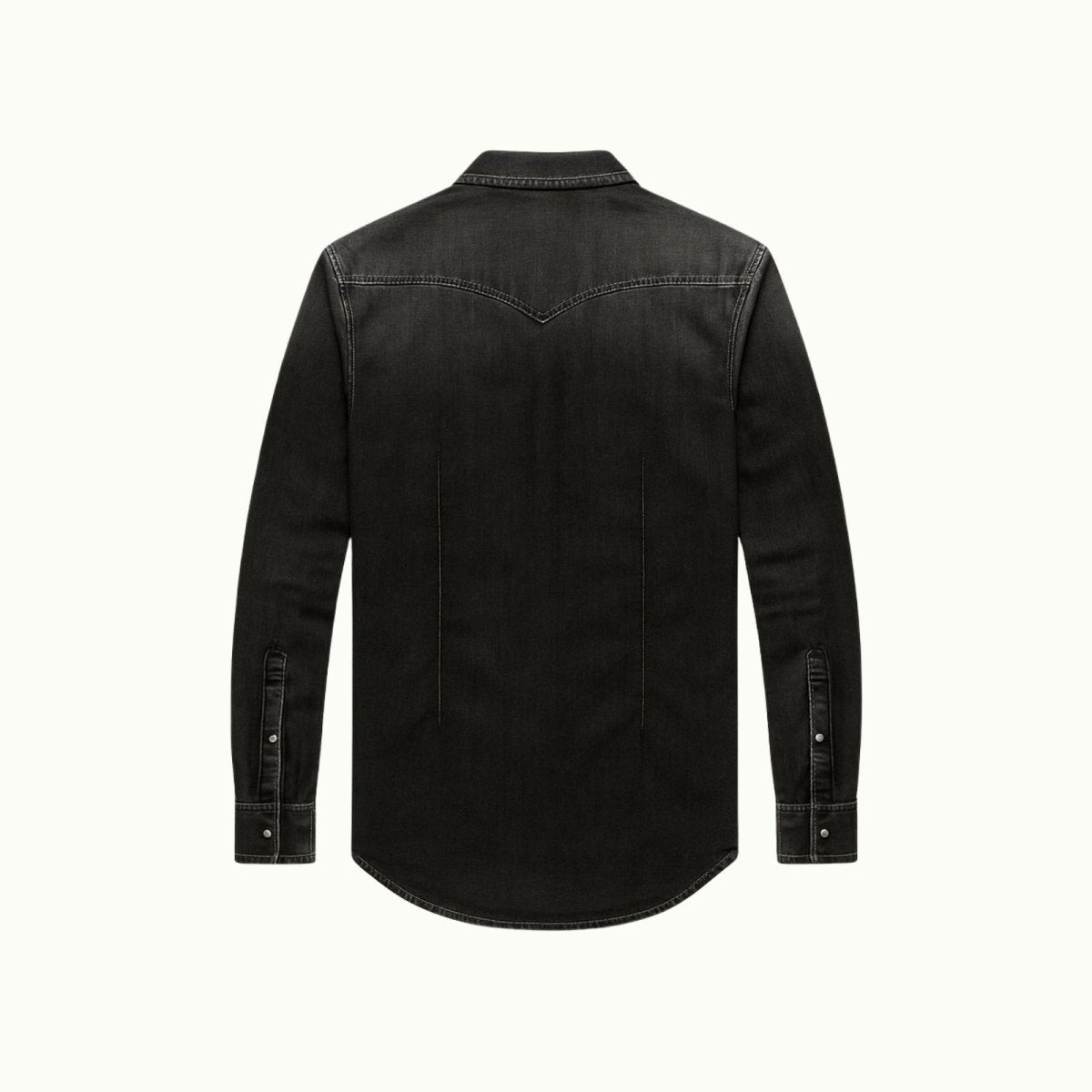 Black Kouvr denim Jacket on a white background