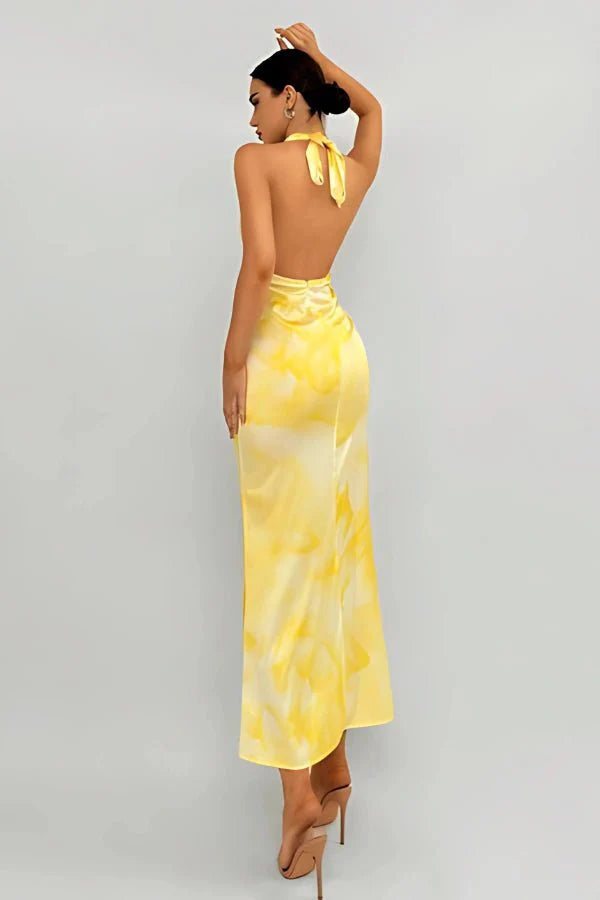 bias cut," "silk charmeuse," "plunge neckline," "floor-length," "elegant," "flowy," "cocktail attire," "destination wedding