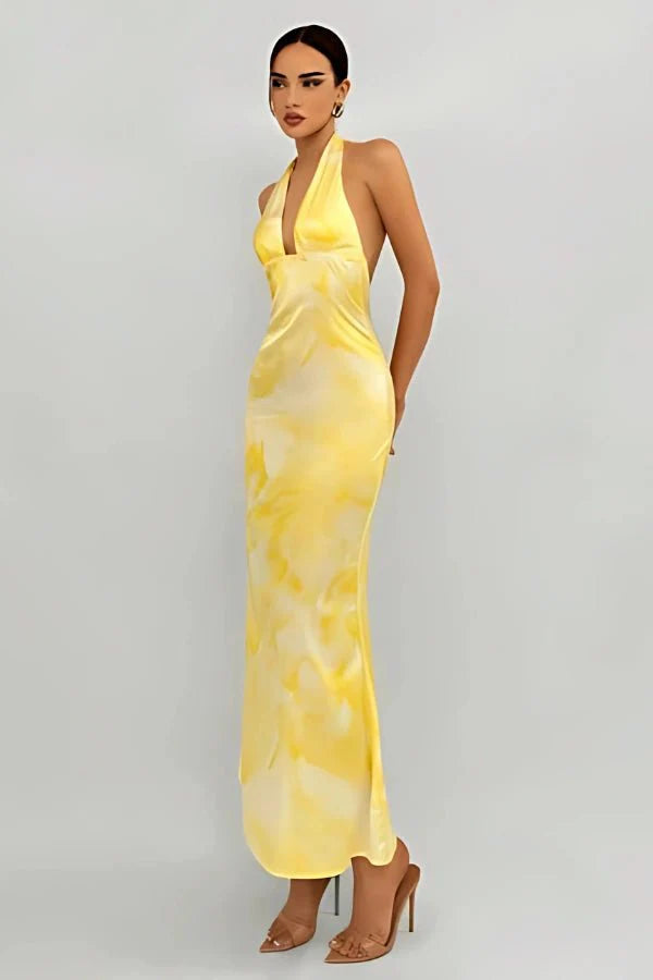 bias cut," "silk charmeuse," "plunge neckline," "floor-length," "elegant," "flowy," "cocktail attire," "destination wedding