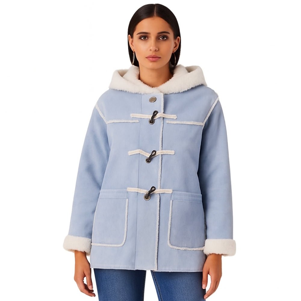 sherpa lined," "toggle coat," "hooded winter jacket," and "faux suede outerwear