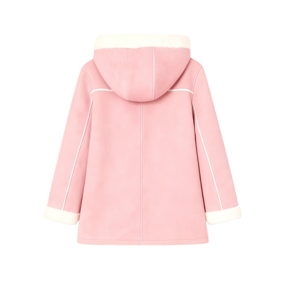 sherpa," "teddy coat," "winter outerwear," "cozy," "plush," "padded," and "insulated" throughout the description and backend