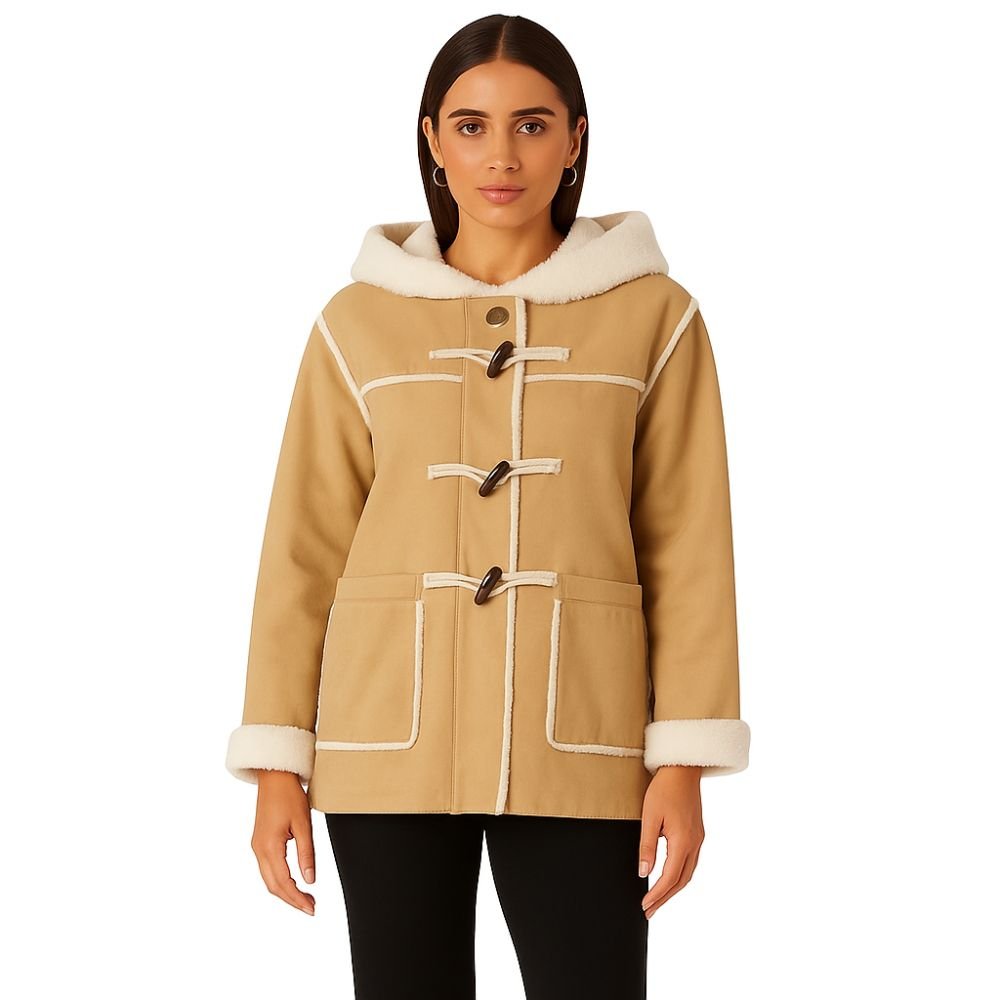 sherpa," "teddy coat," "winter outerwear," "cozy," "plush," "padded," and "insulated" throughout the description and backend