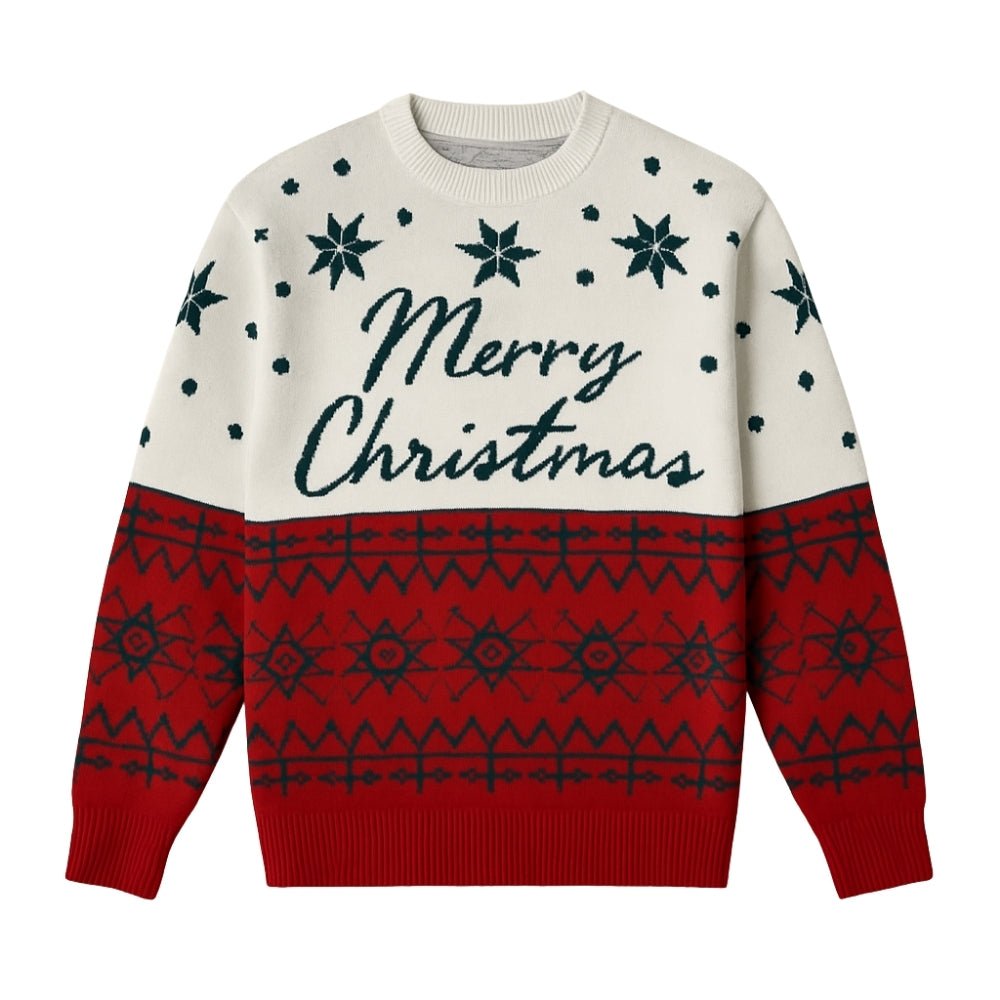 heirloom quality," "intarsia knit," "soft-touch wool," "après-ski style," "fireside attire," and "sophisticated holiday wear