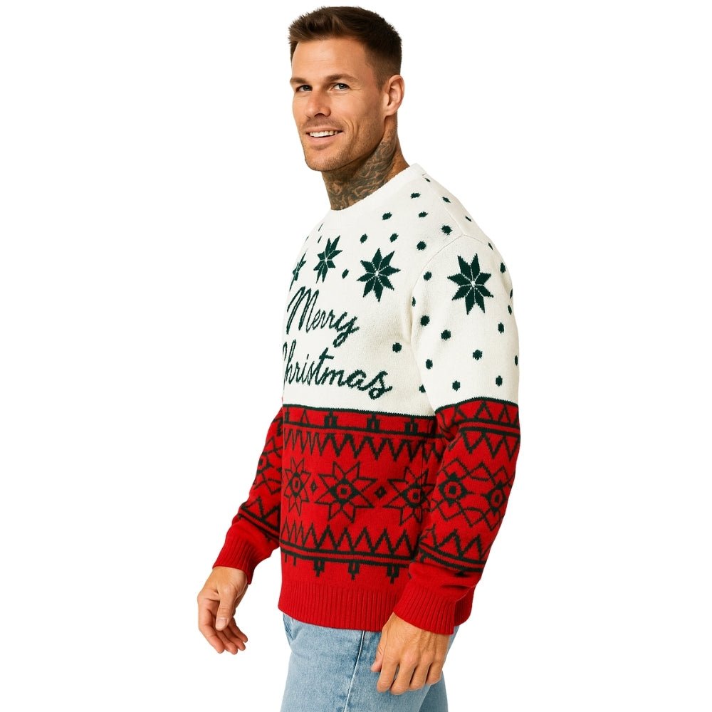 heirloom quality," "intarsia knit," "soft-touch wool," "après-ski style," "fireside attire," and "sophisticated holiday wear