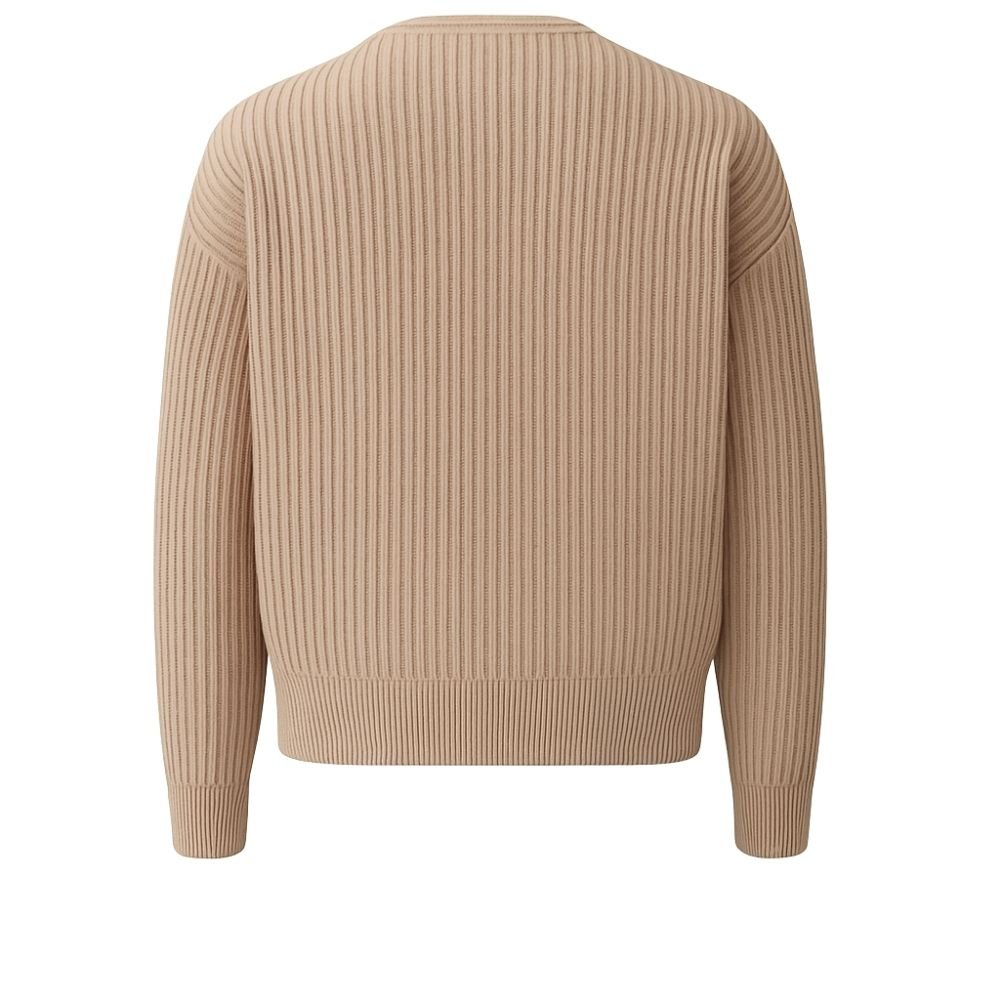 collarless bomber jacket," "men's full-zip sweater," "heavyweight knit," "minimalist cardigan," and "transitional layer