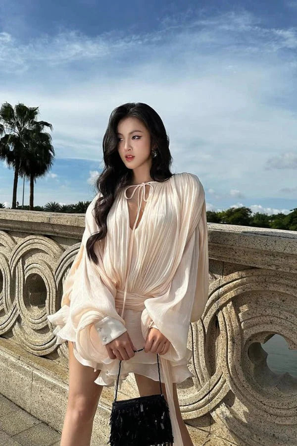 Ethereal, Grecian, lustrous, billowing, sculptural, romantic, occasionwear